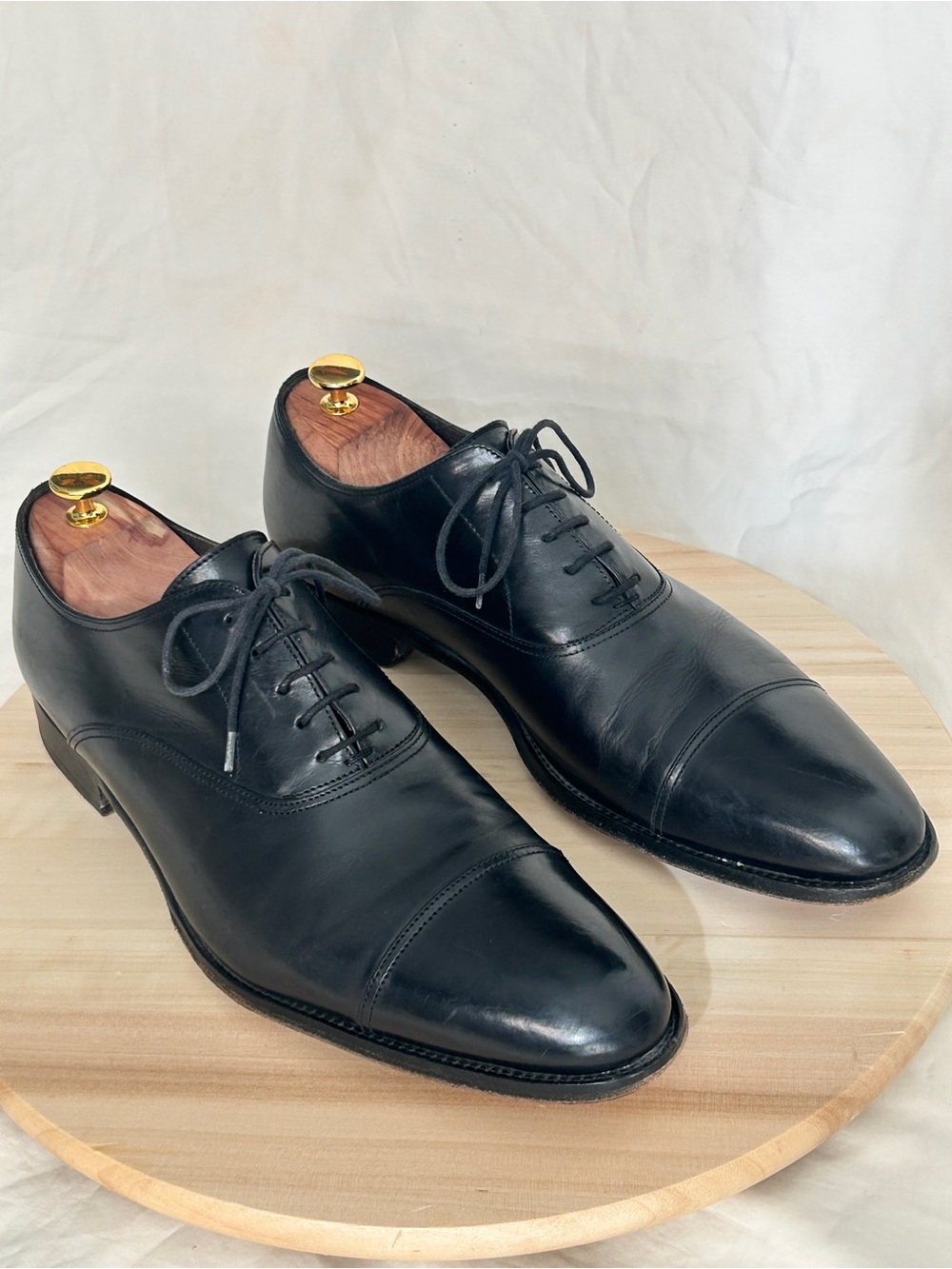 To Boot New York Adam Derrick Black Leather Cap Toe Oxford Dress Shoes 11